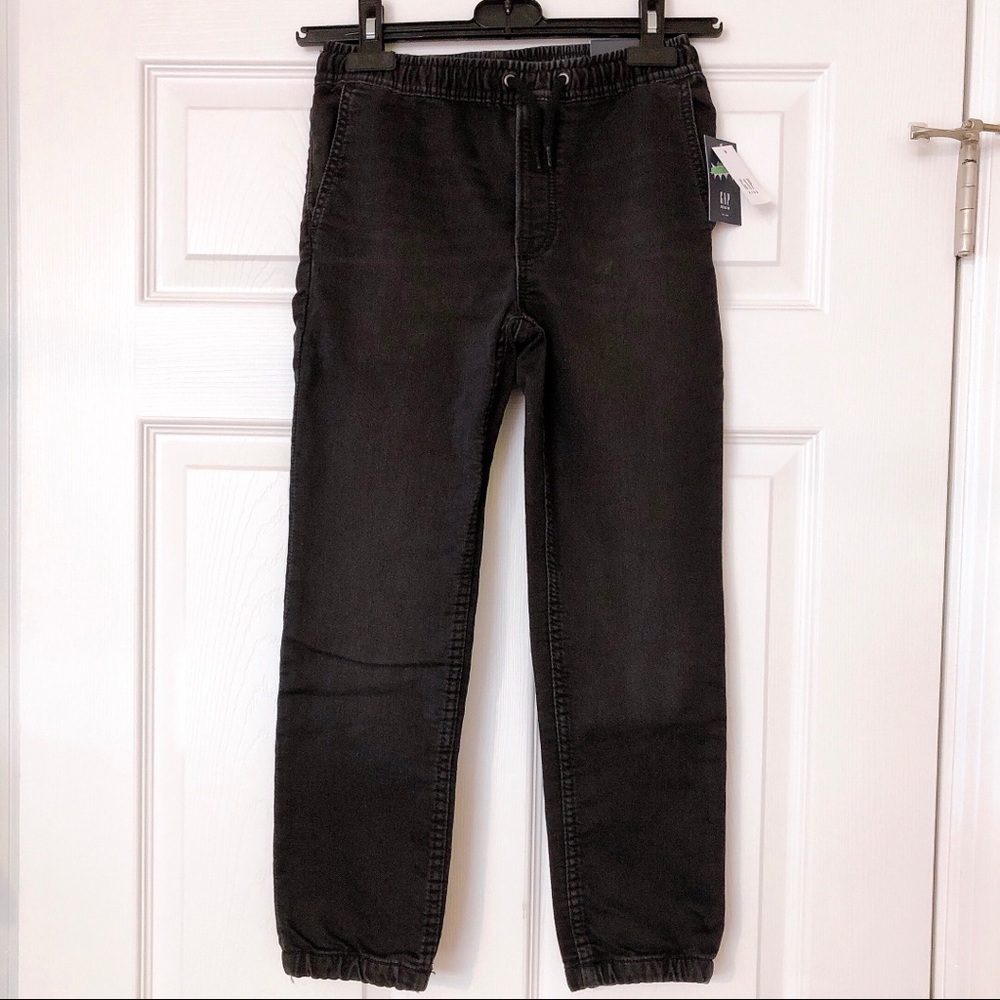 NEW Gap Boys Black Denim Jogger Jeans (regular M)